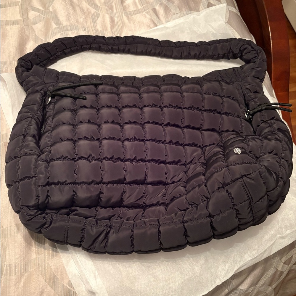 EUC Free People Black Quilted Carryall Bag - Picture 13 of 13